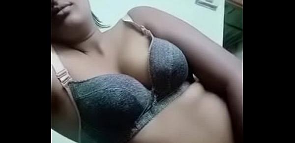  Swathi naidu laying on bed and seducing with bra